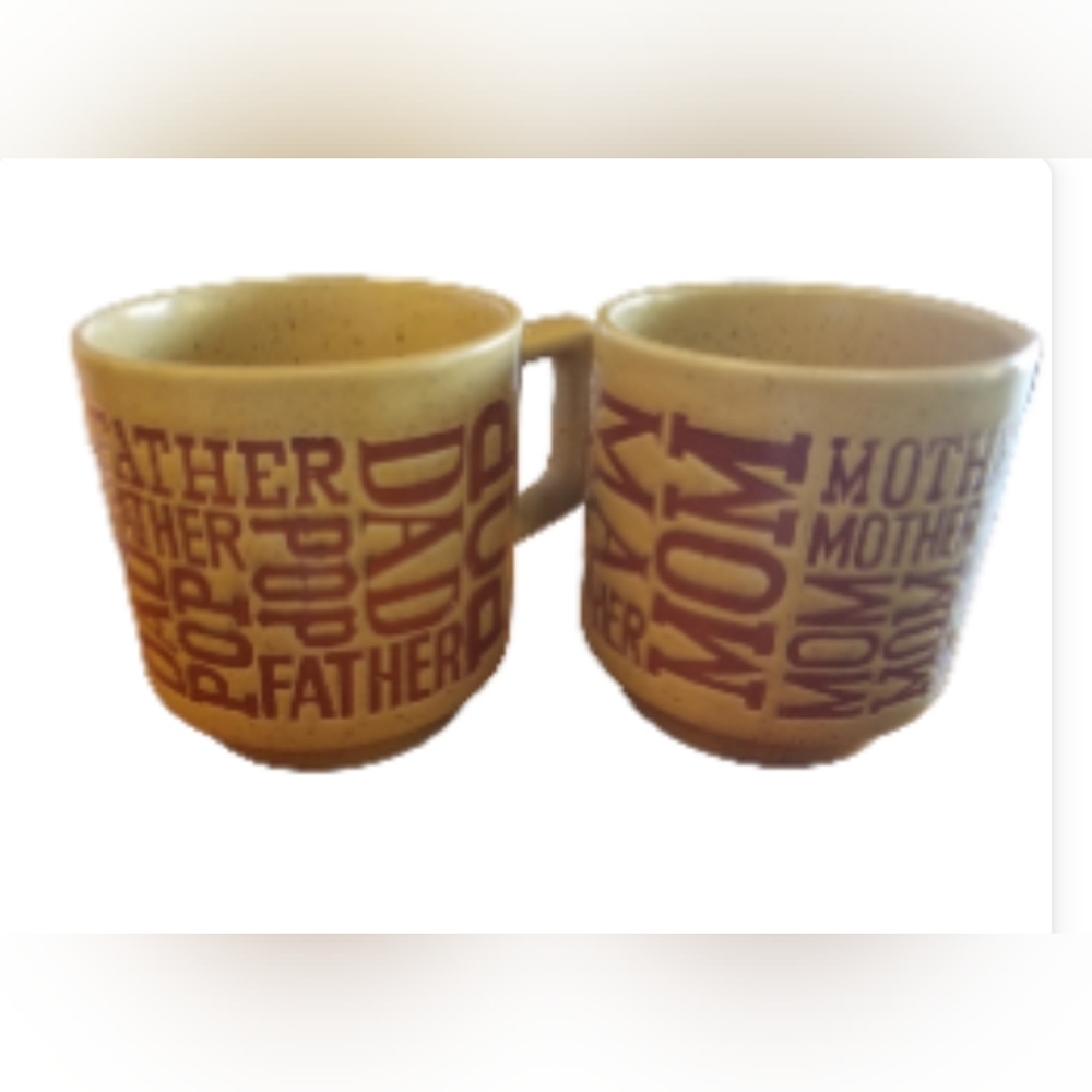 Vintage mom & dad mugs